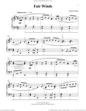Cover icon of Fair Winds sheet music for piano solo (elementary) by Melody Bober, classical score, beginner piano (elementary)