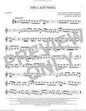 Cover icon of The Lazy Song sheet music for ocarina solo by Bruno Mars, Ari Levine, Keinan Warsame and Philip Lawrence, intermediate skill level