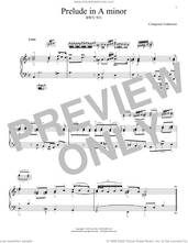 Cover icon of Prelude In A Minor, BWV 931 sheet music for piano solo by Johann Sebastian Bach, classical score, intermediate skill level