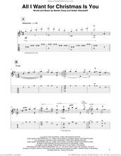 Cover icon of All I Want For Christmas Is You sheet music for guitar solo by Mariah Carey, David Jaggs and Walter Afanasieff, intermediate skill level