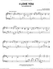 Cover icon of I Love You (from the Netflix series Bridgerton) sheet music for piano solo by Kris Bowers and Michael Dean Parsons, intermediate skill level