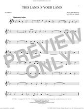 Cover icon of This Land Is Your Land sheet music for ocarina solo by Woody Guthrie, intermediate skill level