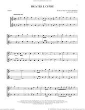 Cover icon of drivers license sheet music for two violins (duets, violin duets) by Olivia Rodrigo and Daniel Nigro, intermediate skill level