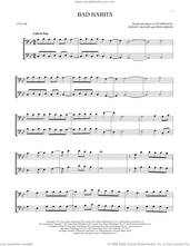 Cover icon of Bad Habits sheet music for two cellos (duet, duets) by Ed Sheeran, Fred Gibson and Johnny McDaid, intermediate skill level