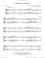 Cover icon of Happier Than Ever sheet music for two clarinets (duets) by Billie Eilish, intermediate skill level