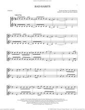 Cover icon of Bad Habits sheet music for two violins (duets, violin duets) by Ed Sheeran, Fred Gibson and Johnny McDaid, intermediate skill level