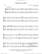 Cover icon of drivers license sheet music for two cellos (duet, duets) by Olivia Rodrigo and Daniel Nigro, intermediate skill level