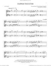 Cover icon of Happier Than Ever sheet music for two alto saxophones (duets) by Billie Eilish, intermediate skill level