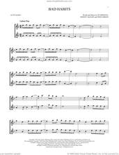 Cover icon of Bad Habits sheet music for two alto saxophones (duets) by Ed Sheeran, Fred Gibson and Johnny McDaid, intermediate skill level