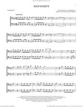 Cover icon of Bad Habits sheet music for two trombones (duet, duets) by Ed Sheeran, Fred Gibson and Johnny McDaid, intermediate skill level