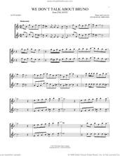 Cover icon of We Don't Talk About Bruno (from Encanto) sheet music for two alto saxophones (duets) by Lin-Manuel Miranda, intermediate skill level