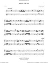 Cover icon of Heat Waves sheet music for two violins (duets, violin duets) by Glass Animals and Dave Bayley, intermediate skill level