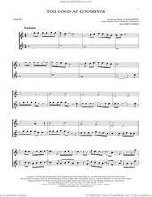 Cover icon of Too Good At Goodbyes sheet music for two violins (duets, violin duets) by Sam Smith, James Napier, Mikkel Eriksen and Tor Erik Hermansen, intermediate skill level