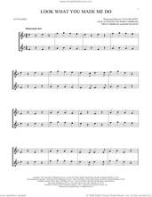 Cover icon of Look What You Made Me Do sheet music for two alto saxophones (duets) by Taylor Swift, Fred Fairbrass, Jack Antonoff, Richard Fairbrass and Rob Manzoli, intermediate skill level