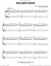 Jvke - Golden Hour sheet music for piano solo (PDF-interactive)