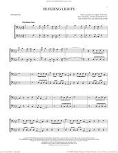 Cover icon of Blinding Lights sheet music for two trombones (duet, duets) by The Weeknd, Abel Tesfaye, Ahmad Balshe, Jason Quenneville, Max Martin and Oscar Holter, intermediate skill level