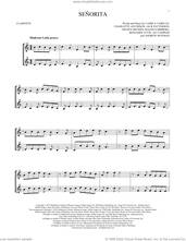 Cover icon of Senorita sheet music for two clarinets (duets) by Shawn Mendes & Camila Cabello, Ali Tamposi, Andrew Wotman, Benjamin Levin, Camila Cabello, Charlotte Aitchison, Jack Patterson, Magnus Hoiberg and Shawn Mendes, intermediate skill level