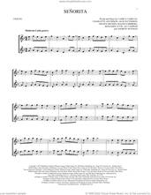 Cover icon of Senorita sheet music for two violins (duets, violin duets) by Shawn Mendes & Camila Cabello, Ali Tamposi, Andrew Wotman, Benjamin Levin, Camila Cabello, Charlotte Aitchison, Jack Patterson, Magnus Hoiberg and Shawn Mendes, intermediate skill level