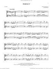 Cover icon of Perfect sheet music for two flutes (duets) by Ed Sheeran, intermediate skill level