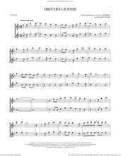 Cover icon of Drivers License sheet music for two flutes (duets) by Olivia Rodrigo and Daniel Nigro, intermediate skill level