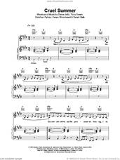 Cover icon of Cruel Summer sheet music for voice, piano or guitar by Ace Of Base, intermediate skill level
