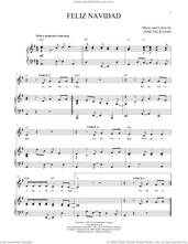 Cover icon of Feliz Navidad sheet music for two voices and piano by Jose Feliciano, intermediate skill level