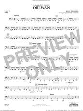 Cover icon of Obi-Wan (arr. Johnnie Vinson) sheet music for concert band (pt.5 - tuba) by John Williams and Johnnie Vinson, intermediate skill level