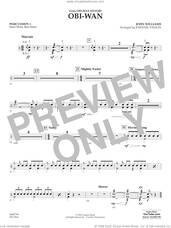 Cover icon of Obi-Wan (arr. Johnnie Vinson) sheet music for concert band (percussion 1) by John Williams and Johnnie Vinson, intermediate skill level
