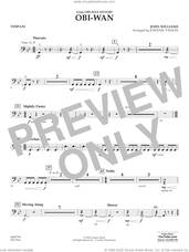 Cover icon of Obi-Wan (arr. Johnnie Vinson) sheet music for concert band (timpani) by John Williams and Johnnie Vinson, intermediate skill level