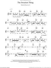Cover icon of The Sweetest Thing sheet music for voice and other instruments (fake book) by U2, intermediate skill level