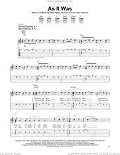 Cover icon of As It Was sheet music for guitar solo (easy tablature) by Harry Styles, Tom Hull and Tyler Johnson, easy guitar (easy tablature)