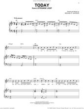 Cover icon of Today (from A Strange Loop) sheet music for voice and piano by Michael R. Jackson, intermediate skill level