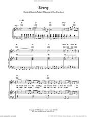 Cover icon of Strong sheet music for voice, piano or guitar by Robbie Williams, intermediate skill level