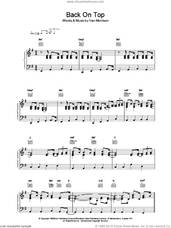 Cover icon of Back On Top sheet music for voice, piano or guitar by Van Morrison, intermediate skill level