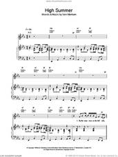 Cover icon of High Summer sheet music for voice, piano or guitar by Van Morrison, intermediate skill level
