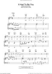Cover icon of It Had To Be You sheet music for voice, piano or guitar by Rod Stewart, intermediate skill level