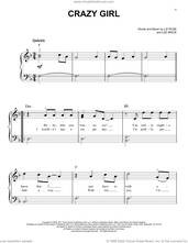 Cover icon of Crazy Girl sheet music for piano solo by Eli Young Band, Lee Brice and Liz Rose, beginner skill level