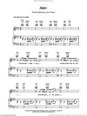 Cover icon of Alien sheet music for voice, piano or guitar by John Power, intermediate skill level