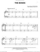 Cover icon of The Bones sheet music for piano solo by Maren Morris, Jimmy Robbins and Laura Veltz, beginner skill level