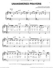 Cover icon of Unanswered Prayers sheet music for piano solo by Garth Brooks, Larry Bastian and Patrick Alger, beginner skill level