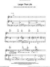 Cover icon of Larger Than Life sheet music for voice, piano or guitar by Backstreet Boys, intermediate skill level