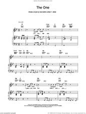 Cover icon of The One sheet music for voice, piano or guitar by Backstreet Boys, intermediate skill level