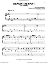 Cover icon of We Own The Night (from Disney's Zombies 2) sheet music for piano solo by Zombies Cast, Adam Schmalholz, Antonina Armato, Thomas Armato Sturges and Tim James Price, easy skill level