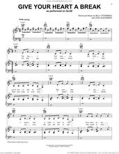 Cover icon of Give Your Heart A Break sheet music for voice, piano or guitar by Glee Cast, Demi Lovato, Billy Steinberg and Josh Alexander, intermediate skill level