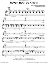 Cover icon of Never Tear Us Apart sheet music for voice, piano or guitar by INXS, Andrew Farris and Michael Hutchence, intermediate skill level