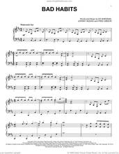Cover icon of Bad Habits, (intermediate) sheet music for piano solo by Ed Sheeran, Fred Gibson and Johnny McDaid, intermediate skill level