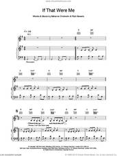 Cover icon of If That Were Me sheet music for voice, piano or guitar by Chisholm Melanie, intermediate skill level
