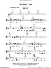 Cover icon of The First Time sheet music for voice and other instruments (fake book) by U2, intermediate skill level
