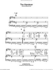 Cover icon of The Wanderer sheet music for voice, piano or guitar by Johnny Cash and U2, intermediate skill level