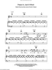 Cover icon of Peace Is Just A Word sheet music for voice, piano or guitar by Eurythmics, intermediate skill level